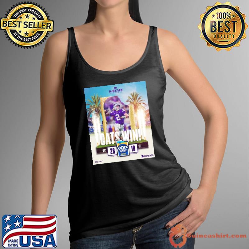Kansas State Wildcats Win 28 19 NC State Football 2023 Pop Tarts Bowl Champions Final Score Shirt Tank Top