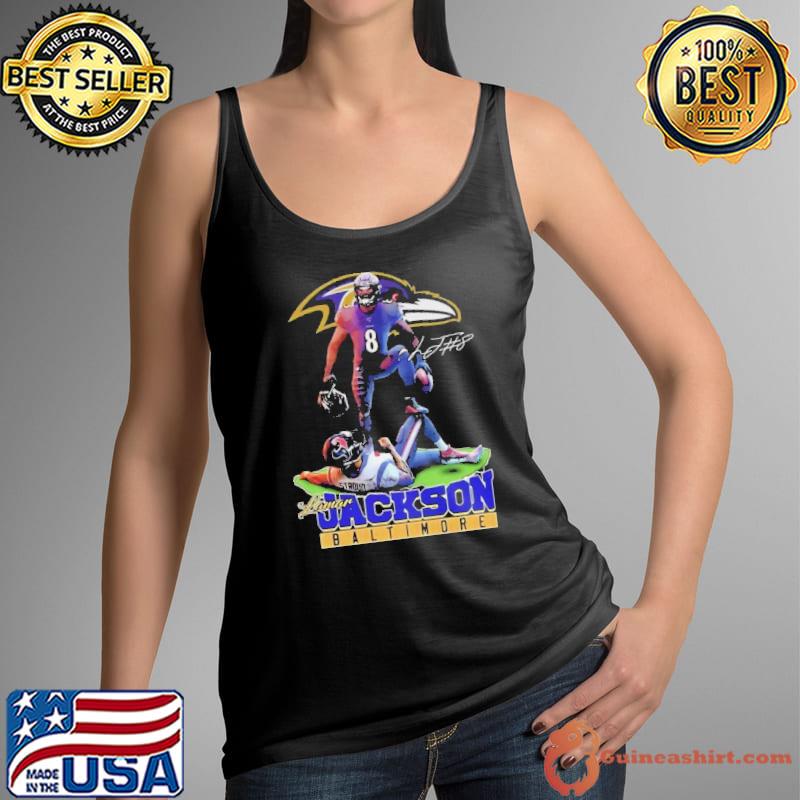Lamar Jackson Baltimore Ravens Stomp On Cj Stroud Texans Signature Shirt Tank Top