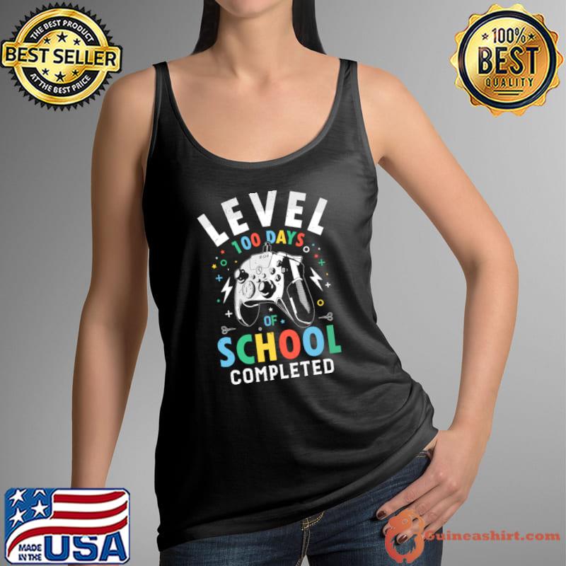Level 100 Days Of School Unlocked Videp Game school T-Shirt