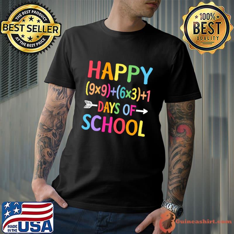 Math Formula of Class 100 Days Of School Math nerd student Teacher 100th Day T-Shirt