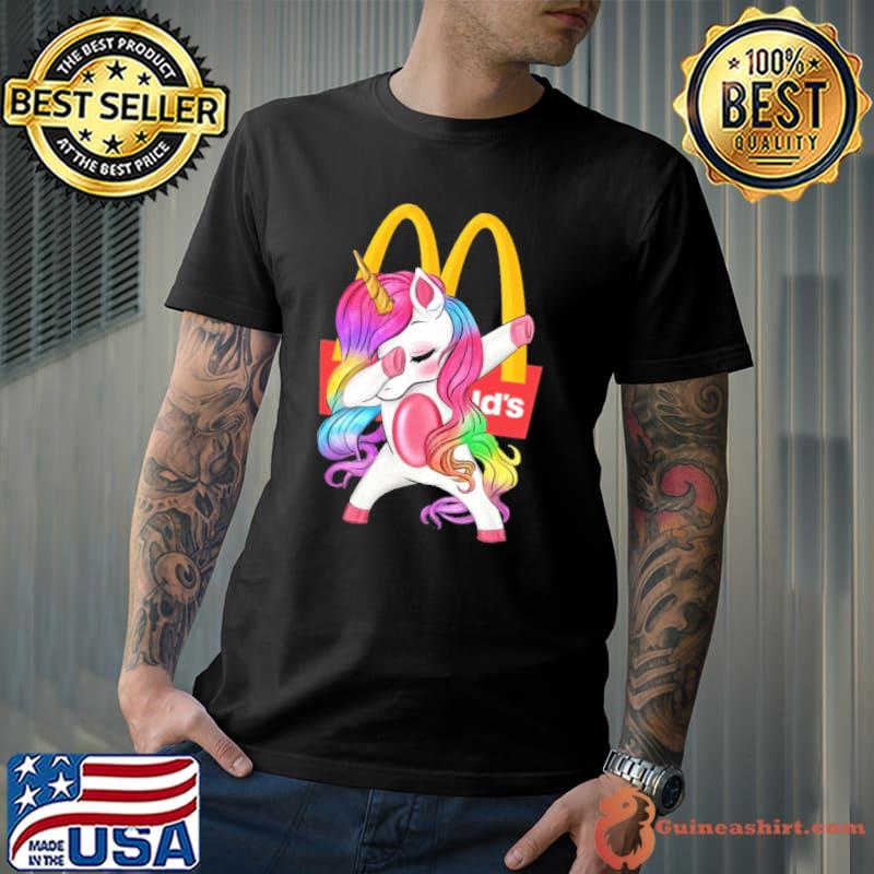 McDonald's Sonic unicorn girl dabbing s Unisex