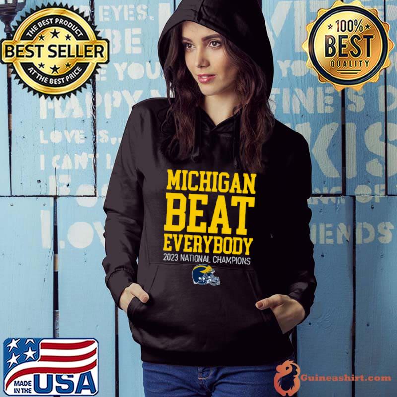 Michigan Beat Everybody 2023 National Champions Helmet T-Shirt