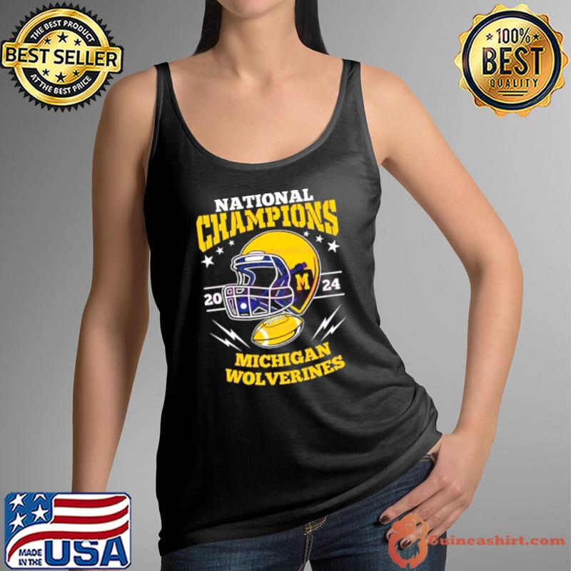 Michigan Wolverines Football Helmet National Champions 2024 Shirt