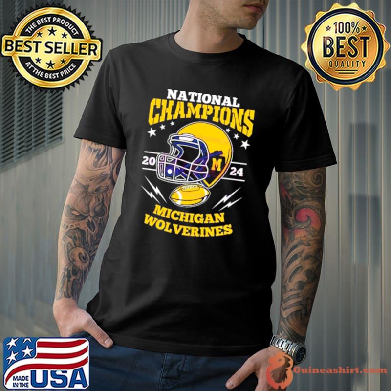 Michigan Wolverines Football Helmet National Champions 2024 Shirt Unisex