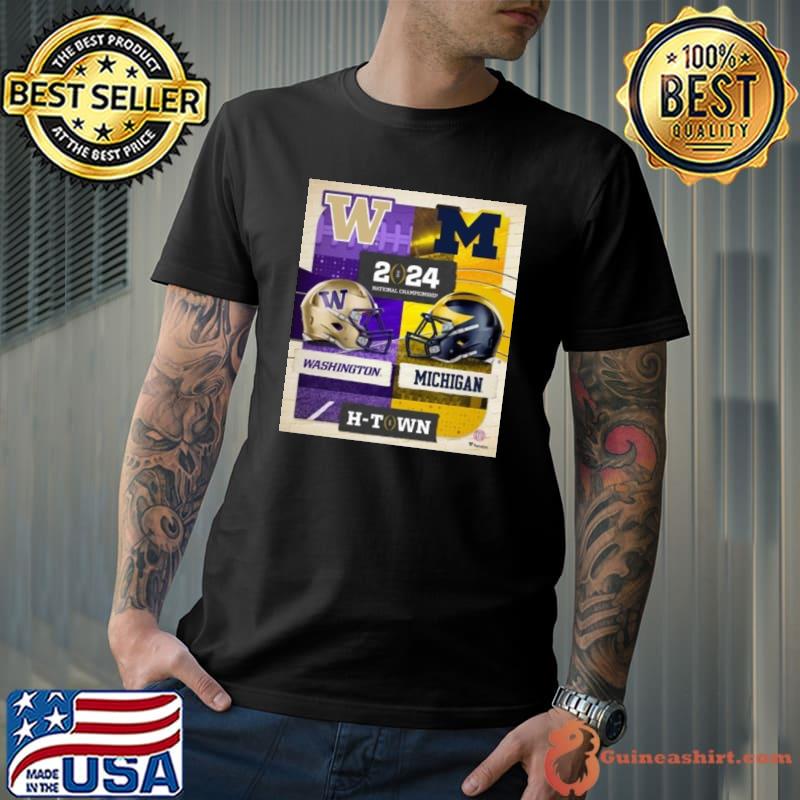 Michigan Wolverines Vs Washington Huskies College Football Playoff 2024 National Championship Matchup Shirt