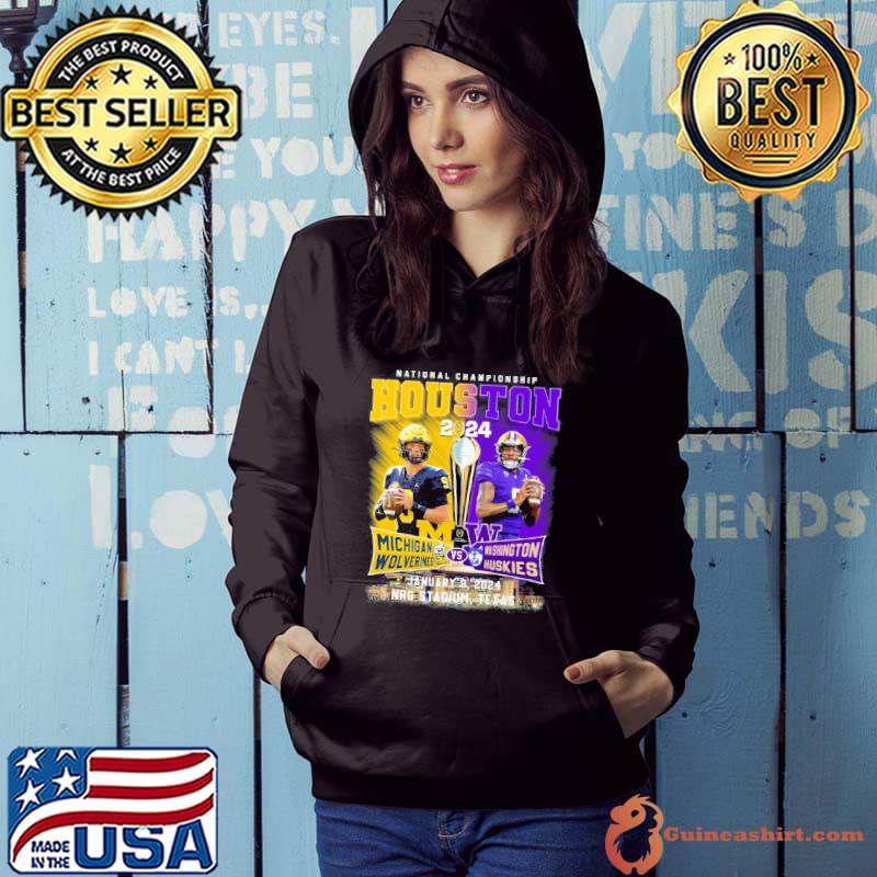 Michigan Wolverines vs Washington Huskies National Championship Houston 2024 s Hoodie