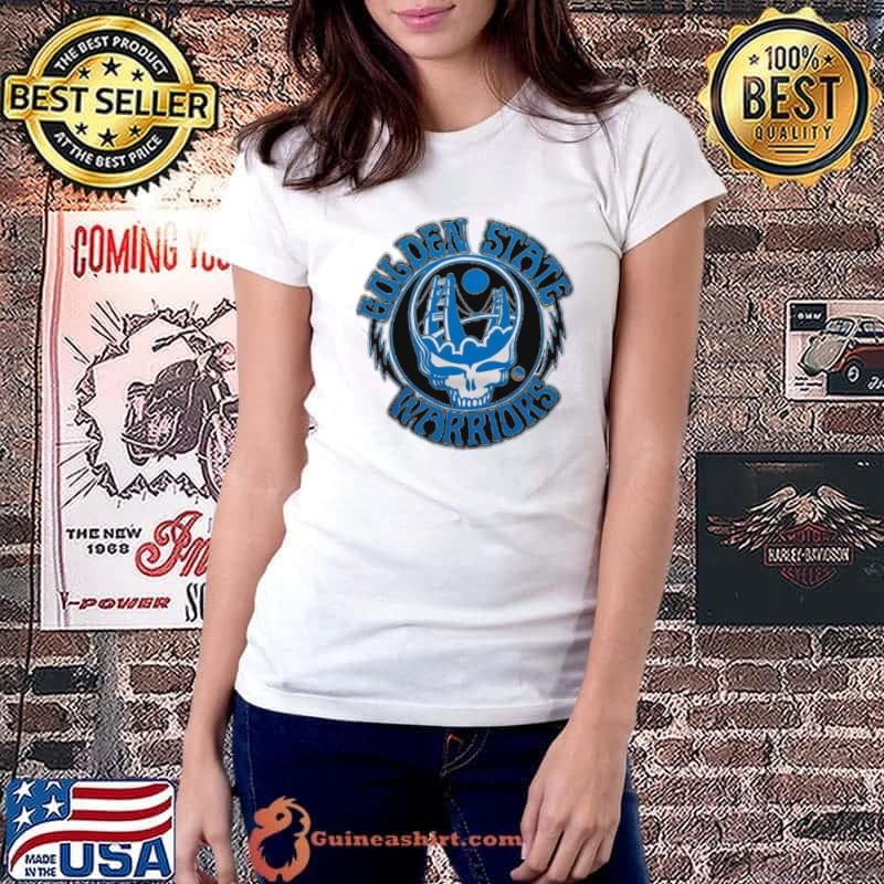 NBA x Grateful Dead x Golden State Warriors Skull 2024 Shirt Ladiestee