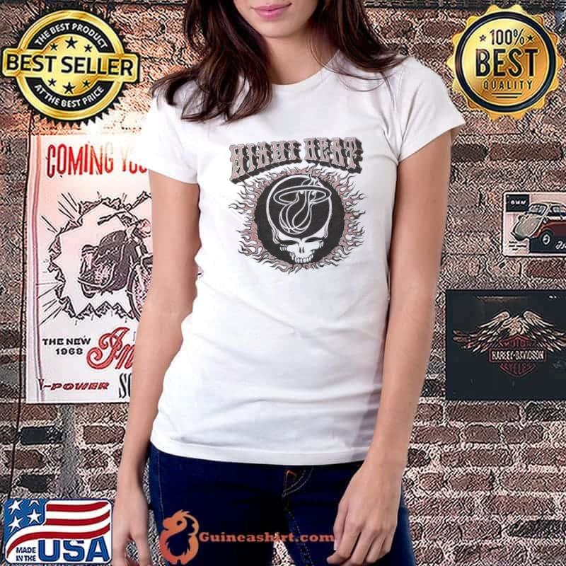 Nba X Grateful Dead X Miami Heat Flaming Skull 2024 shirt