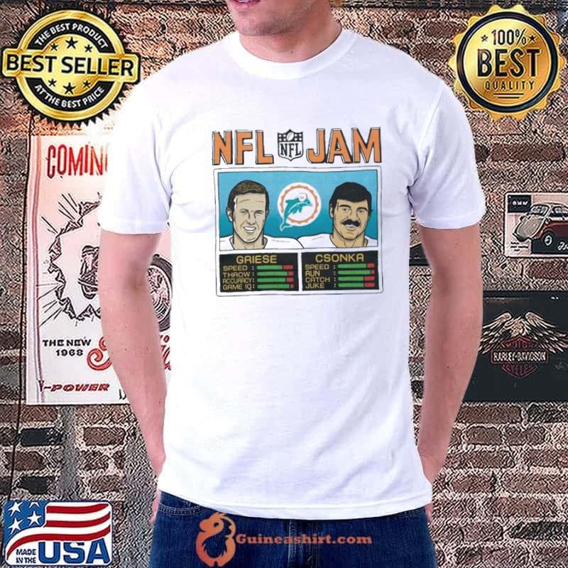 NFL Jam Miami Dolphins Griese and Csonka retro shirt