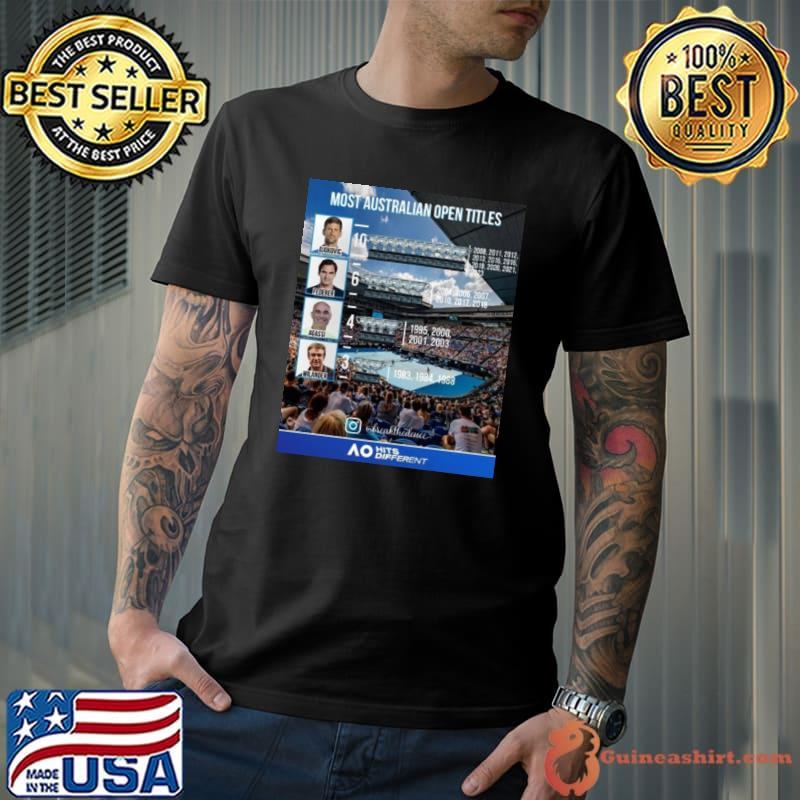 Nice most Australian open titles 2024 tennis shirt