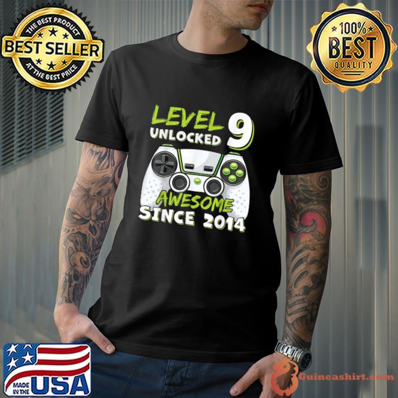 Niveau 9 Unlocked Awesome 2013 Video Game 9th Birthday Boy T-Shirt Unisex
