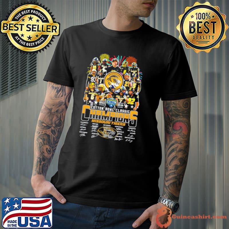 Official 2023 cotton bowl classic champions missouri tigers signature s Unisex