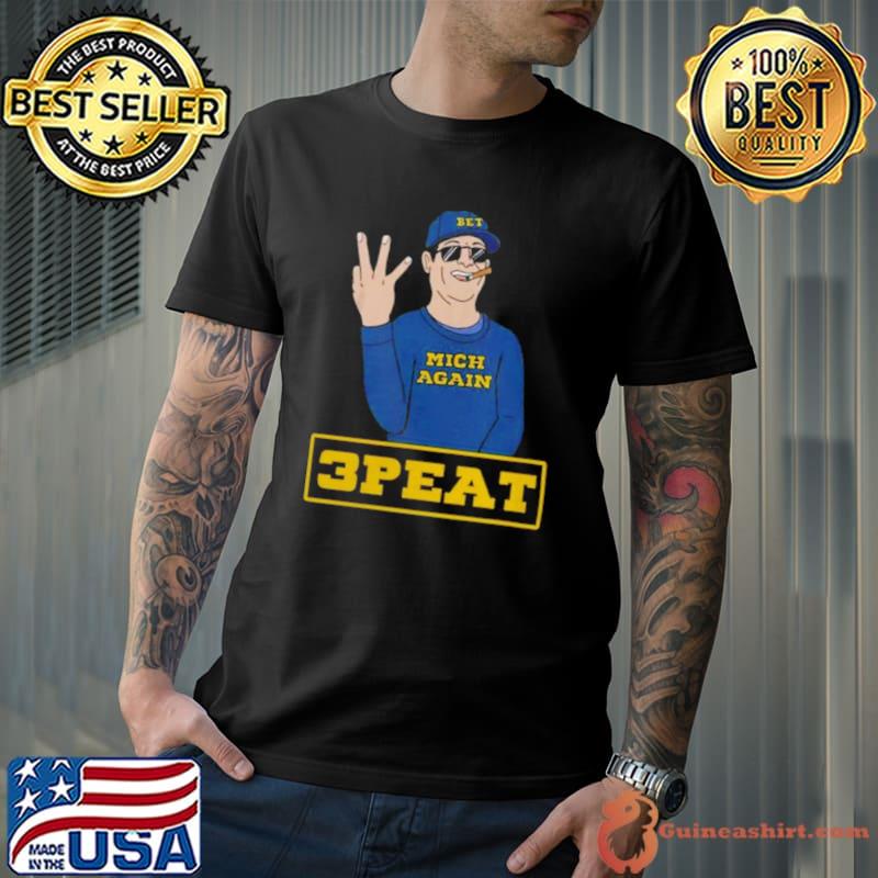 Official michigan Football Jim Harbaugh 3 Peat Shirts Unisex