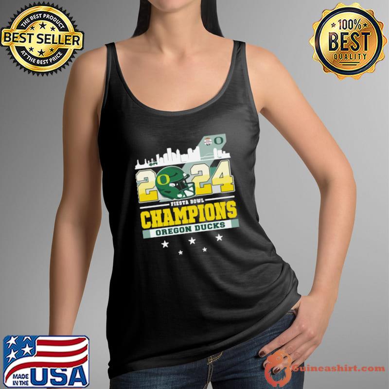 Oregon Ducks Skyline 2024 Fiesta Bowl Champions T-Shirt