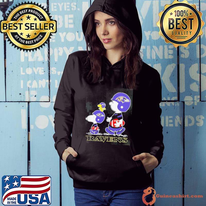 Original Snoopy And Charlie Brown Baltimore Ravens Football The Peanuts Characters Shirt Hoodie