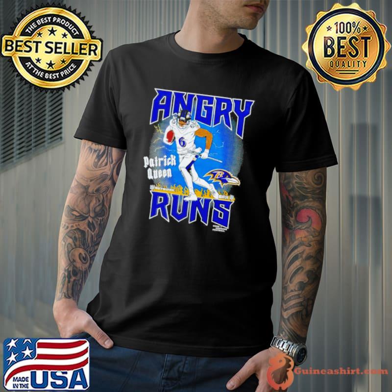 Patrick Queen Baltimore Ravens angry runs vintage shirt