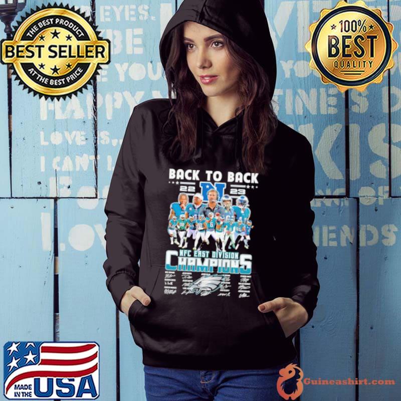 Philadelphia Eagles Back To Back 2023 NFC East Division Champions Signatures Shirt Hoodie