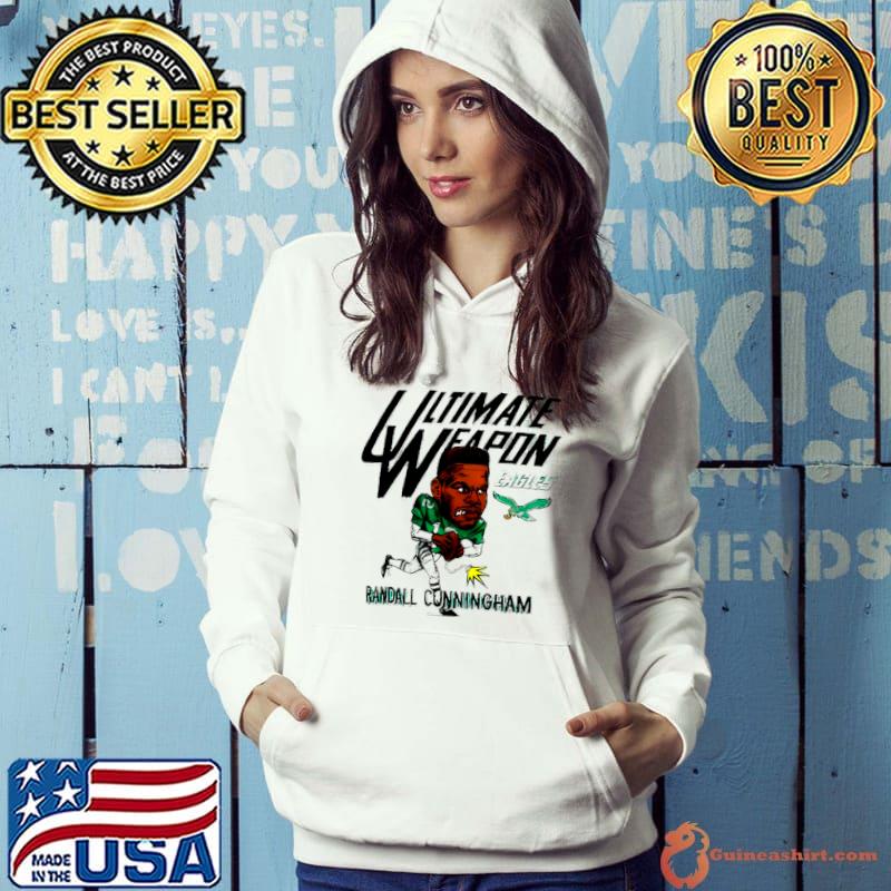 Randall Cunningham Philadelphia Eagles Homage Caricature Retired Player Tri Blend s Hoodie