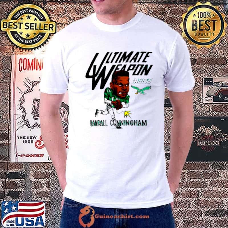 Randall Cunningham Philadelphia Eagles Homage Caricature Retired Player Tri Blend shirt