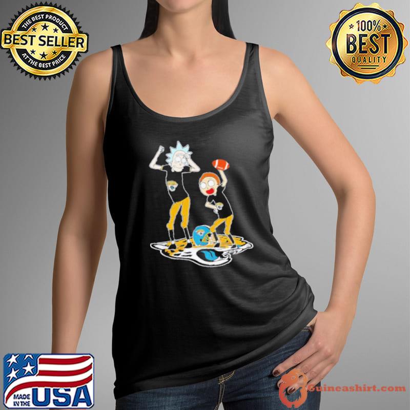Rick and Morty cartoon Jacksonville Jaguars football helmet logo 2024 shirt