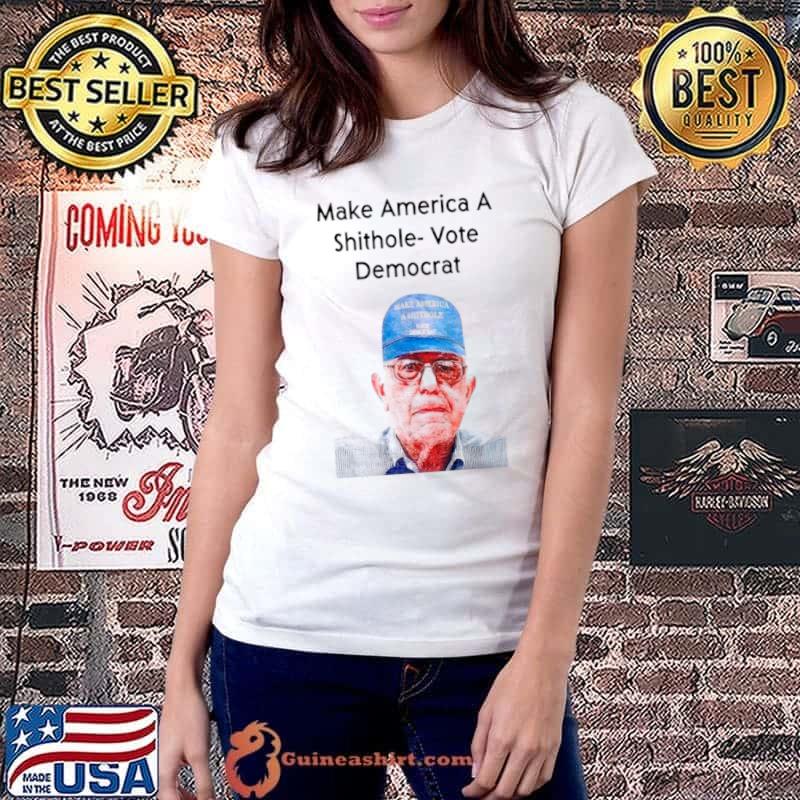Ronnie Mund wearing make America a shithole vote democrat George W. Bush shirt