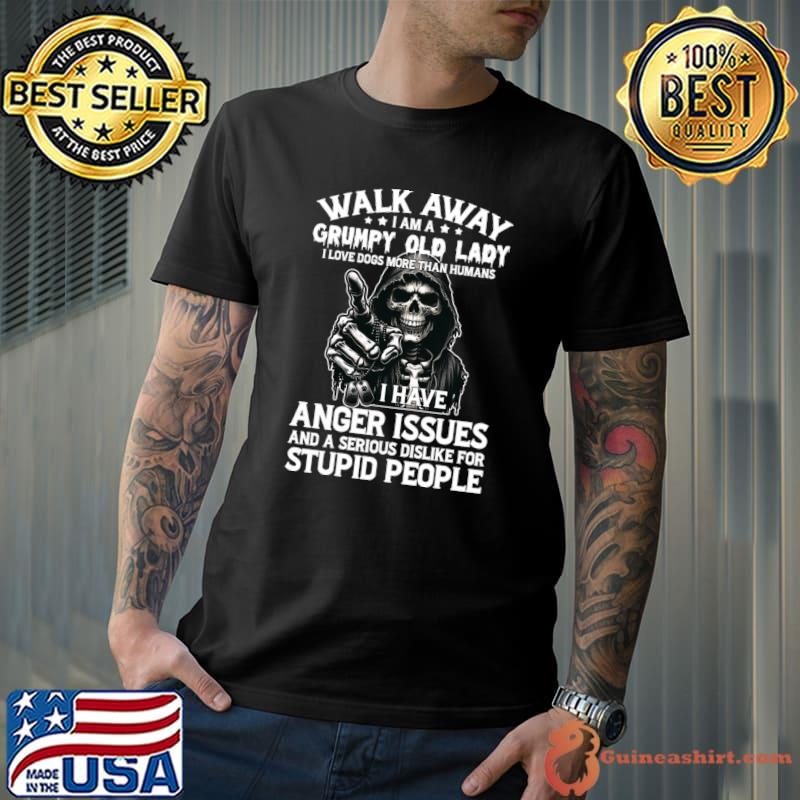 Skull I Am A Grumpy Old Lady I Love Dogs More Than Humans T-Shirt Unisex