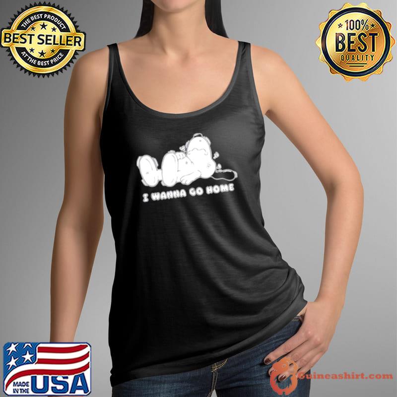 Snoopy I wanna go home cartoon shirt