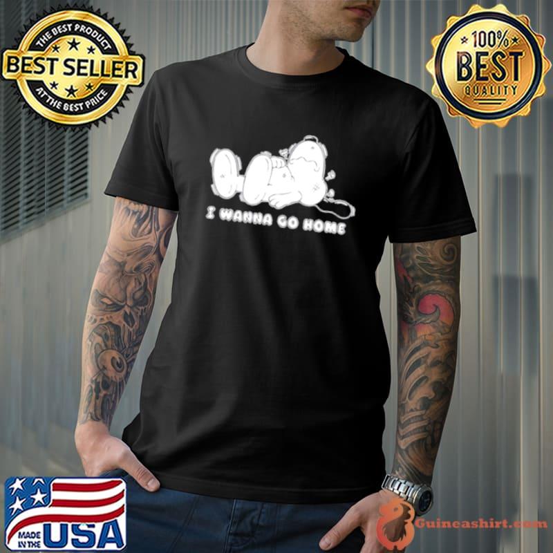 Snoopy I wanna go home cartoon s Unisex
