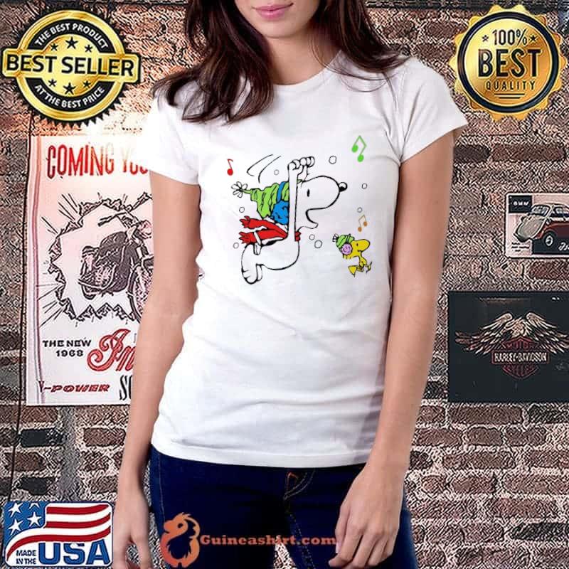 Snoopy Woodstock Love Winter Music shirt