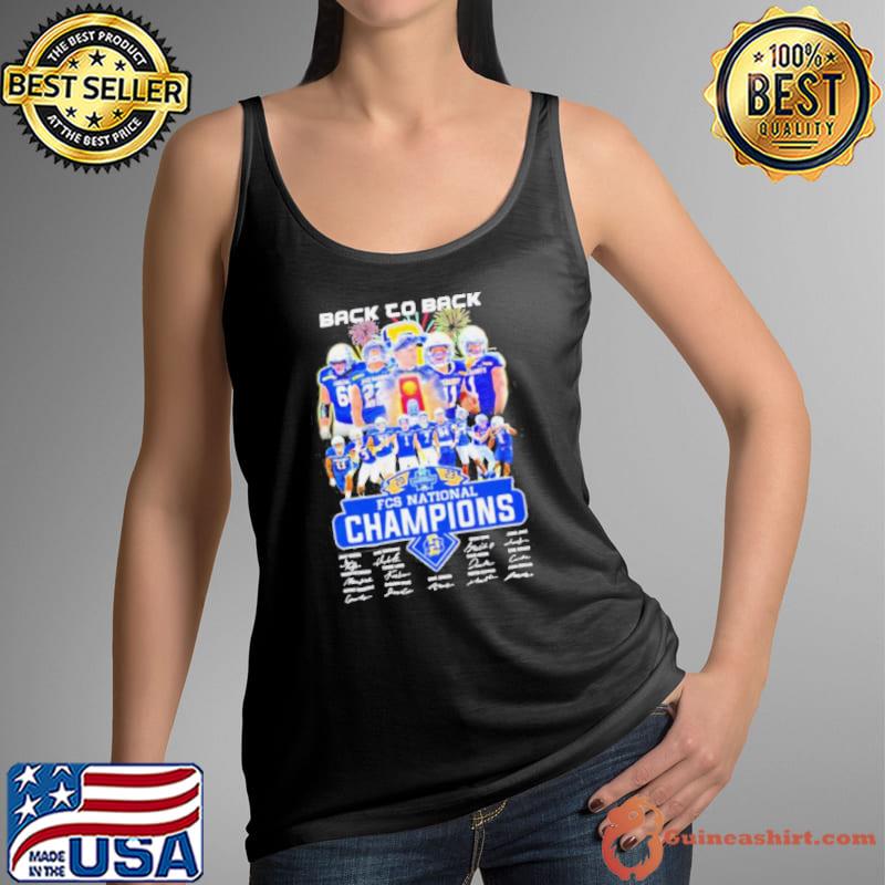 South Dakota State Jackrabbits Back to back 2023 FCS National Champions signatures shirt