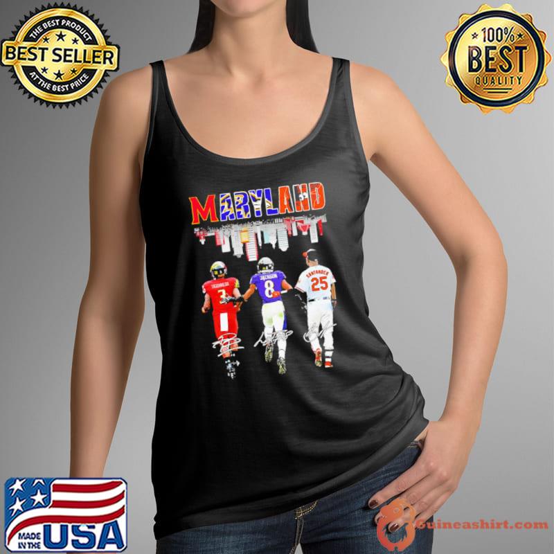 Tagovailoa And Jackson And Santander Maryland City Sports Signatures Shirt Tank Top