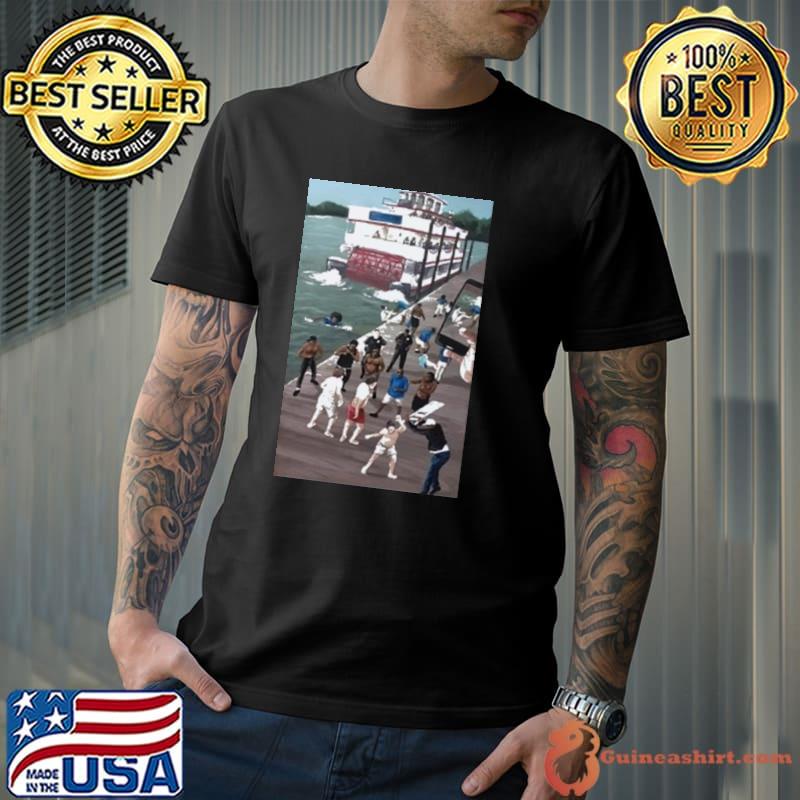 The Alabama Brawl River Boat Fight Painting shirt