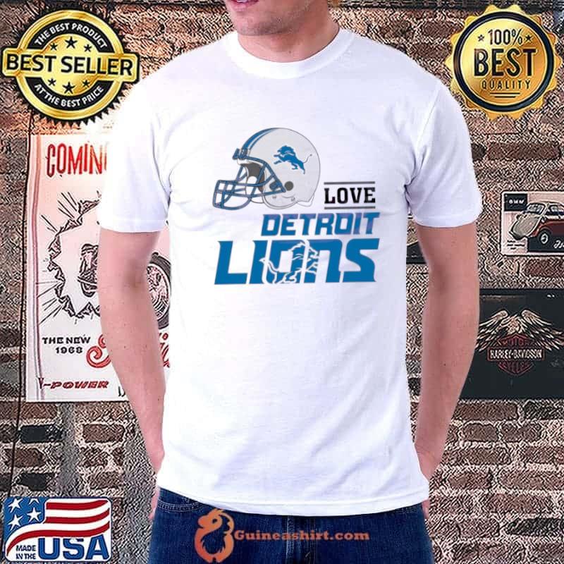 Top love Detroit Lions Helmet Shirt Unisex