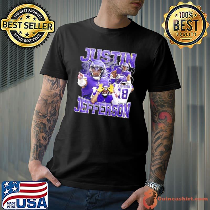 Vintage 90s Retro Style Justin Jefferson 2024 Signature Shirt