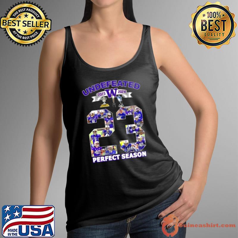 Washington Huskies 2023 2024 Undefeated Perfect Season Signatures Shirt Tank Top