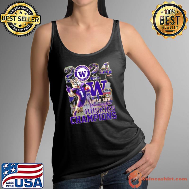 Washington Huskies Mascot 2024 Sugar Bowl Champions Shirt Tank Top