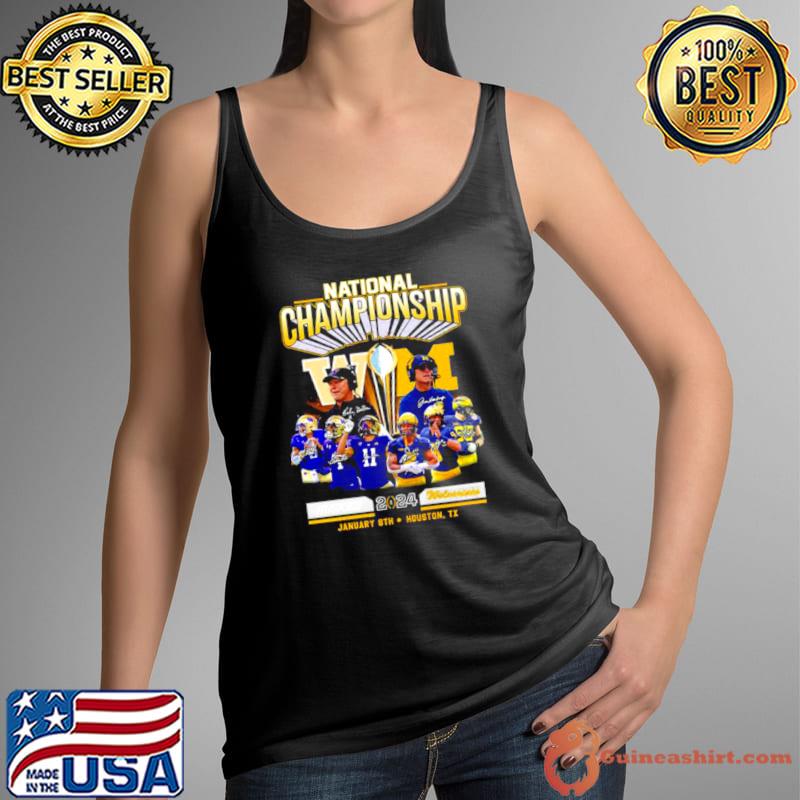 Washington Huskies vs Michigan Football 2024 National Championship Houston, Tx Signatures Shirt Tank Top