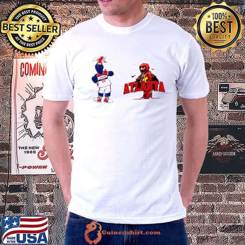 Washington Wizards VS Atlanta Hawks NBA 2024 mascot cartoon basketball shirt
