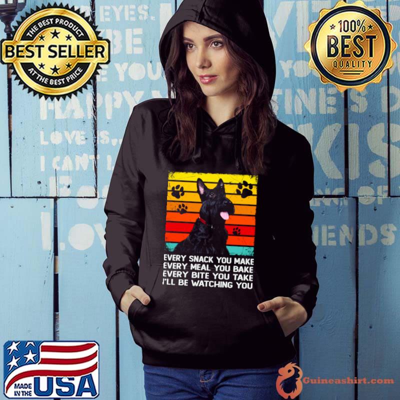 Whisker Whispers Terrier Every Snack You Make Statement Tee Extravaganza Retro T-Shirt Hoodie