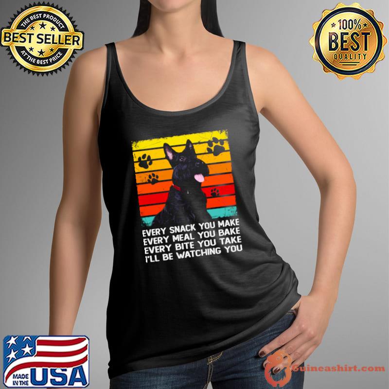 Whisker Whispers Terrier Every Snack You Make Statement Tee Extravaganza Retro T-Shirt