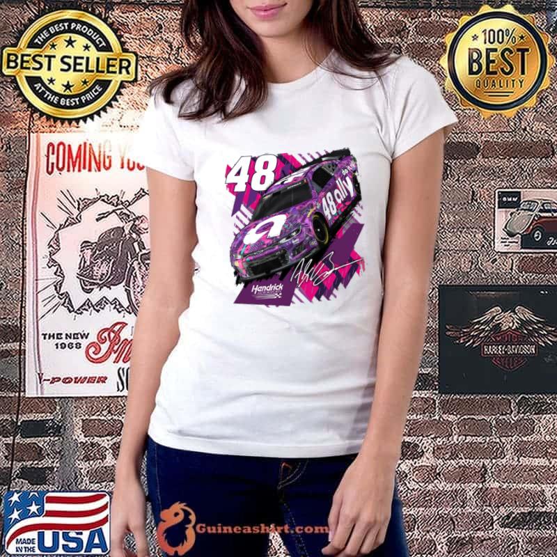 Alex Bowman Charcoal Ally American professional stock car racing driver T-Shirt Ladiestee