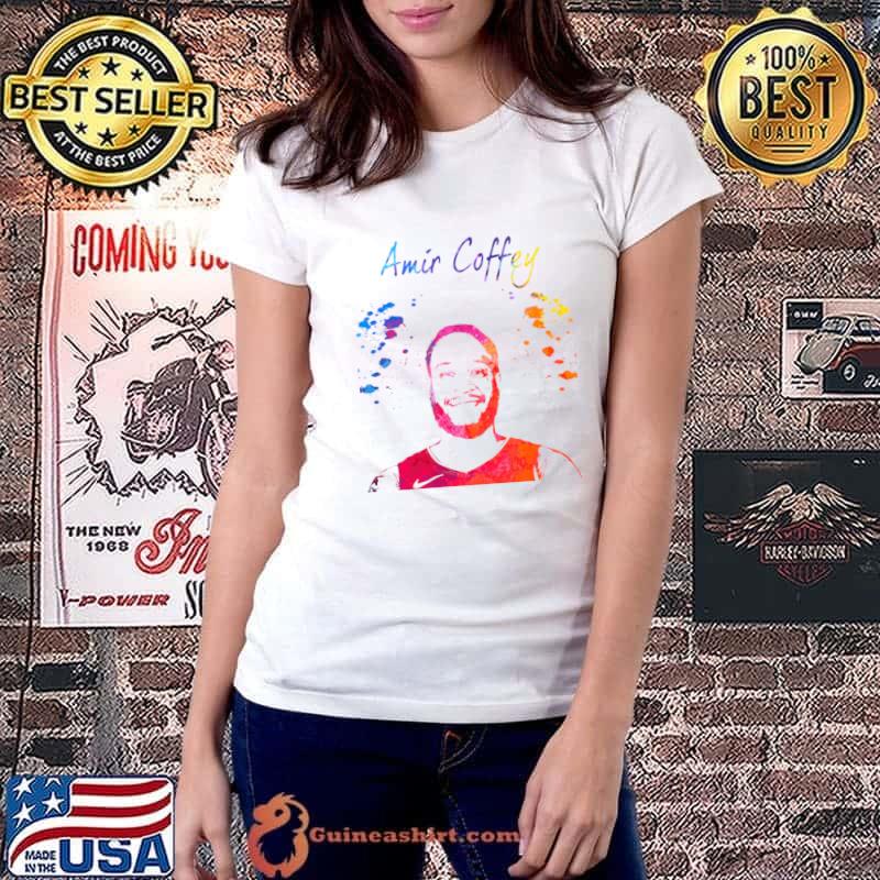 Amir Coffey American professional basketball player for the Los Angeles Clippers watercolor T-Shirt