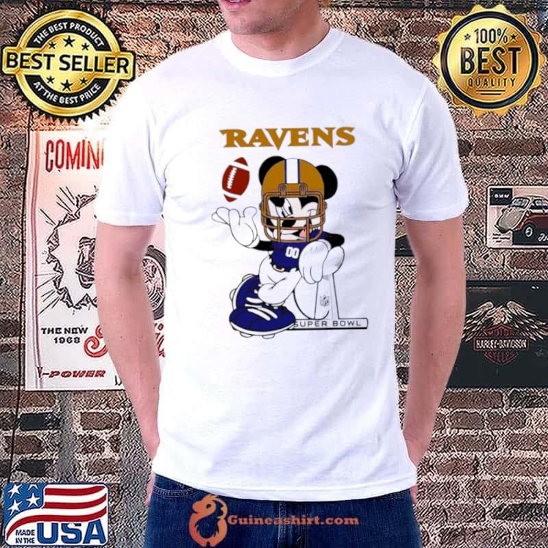 Baltimore Ravens Mickey Mouse Super Bowl shirt