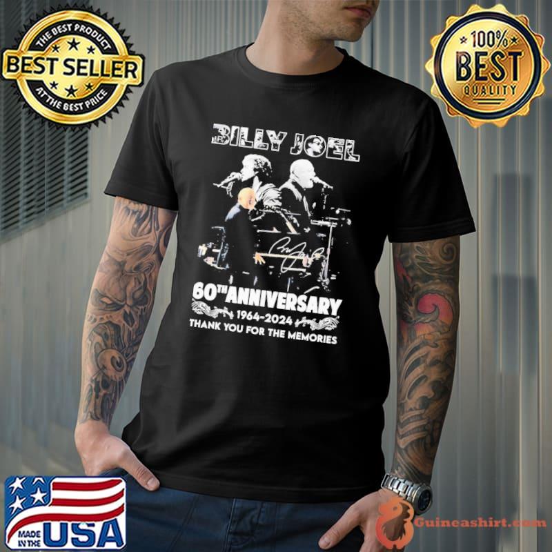 Billy Joel 60th Anniversary 1964 – 2024 Thank You For The Memories T-Shirt Unisex