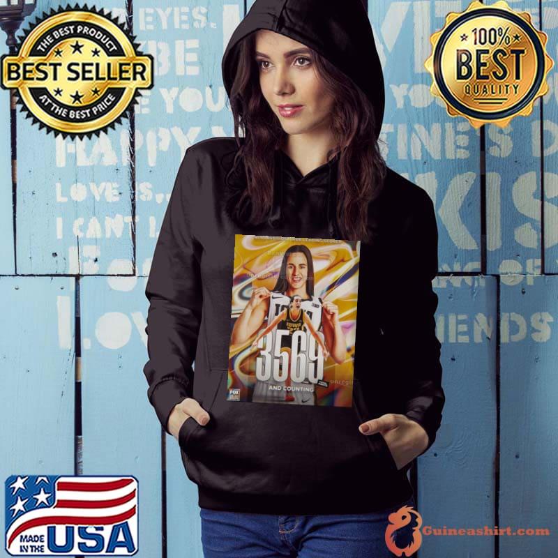 Caitlin Clark 3569 Total Points And Counting Ncaa Division I Wbb Leading Scorer s Hoodie