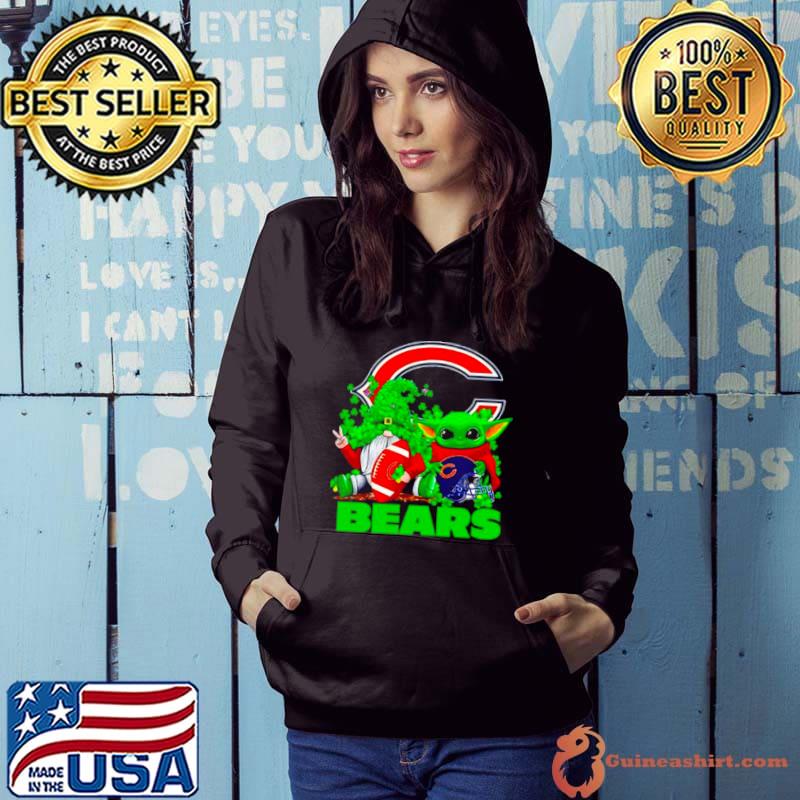 Chicago Bears Baby Yoda Happy St.Patrick’s Day Shamrock s Hoodie