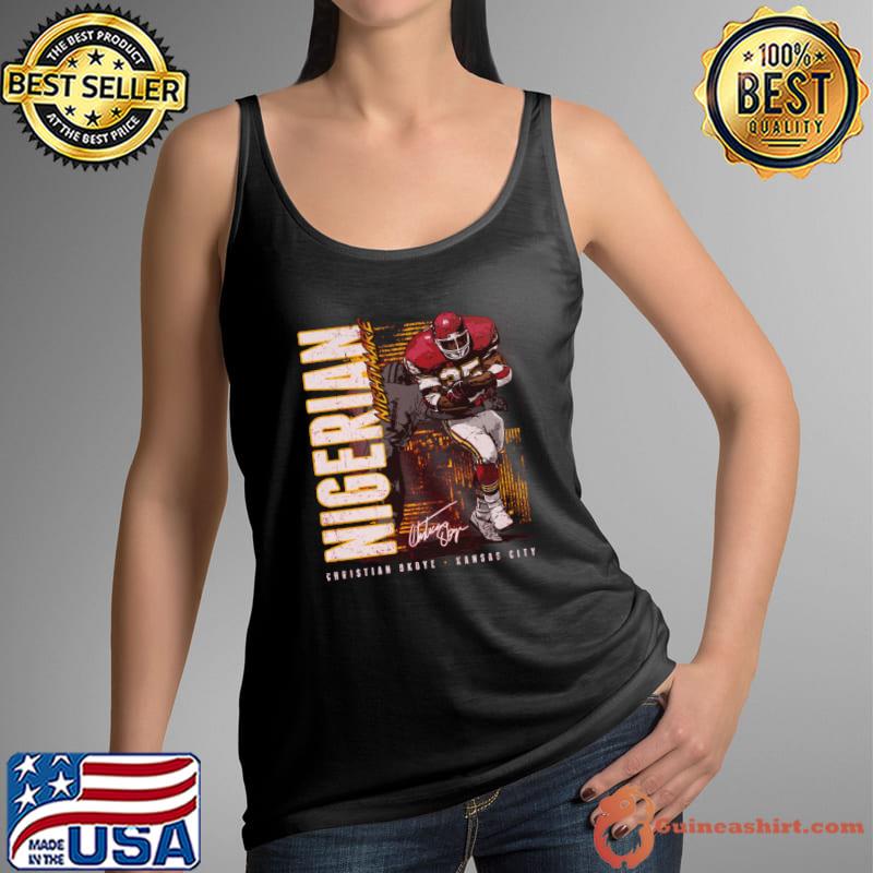 Christian Okoye Signature American Football Fullback Kansas City Vertical T-Shirt Tank Top