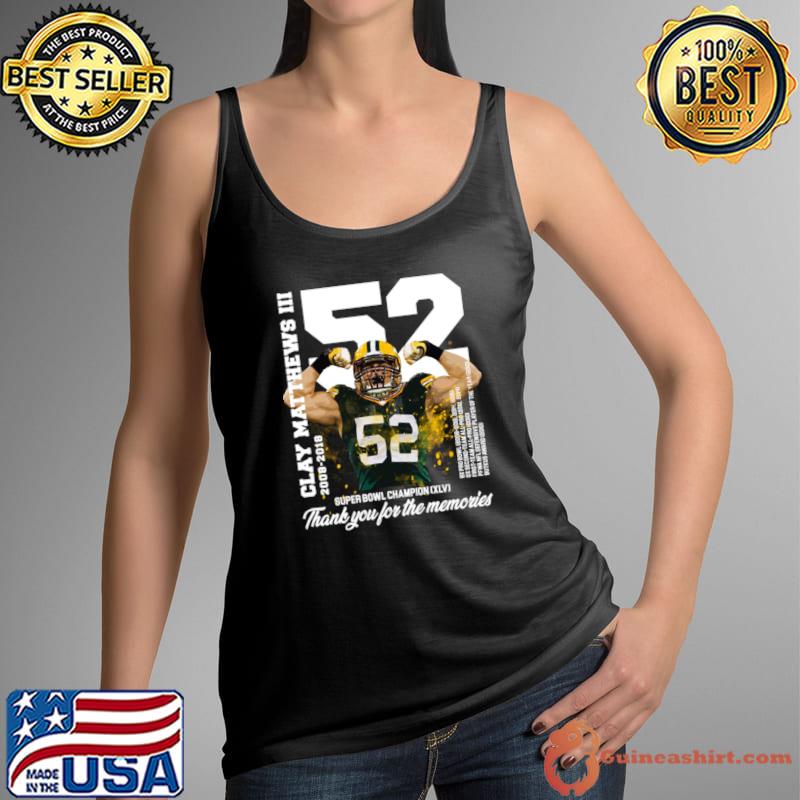 Clay Mathews III Super Bowl Champion Thank You FOr the Memories T-Shirt