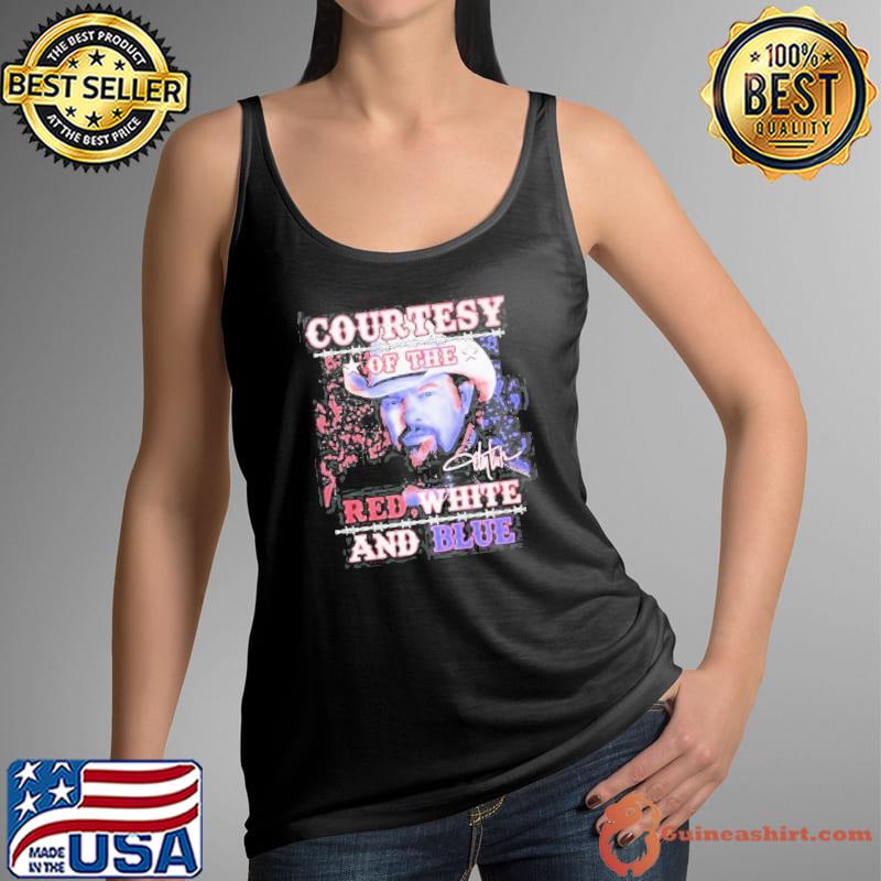 Courtesy Of The Red White And Blue Toby Keith signature Shirt Tank Top
