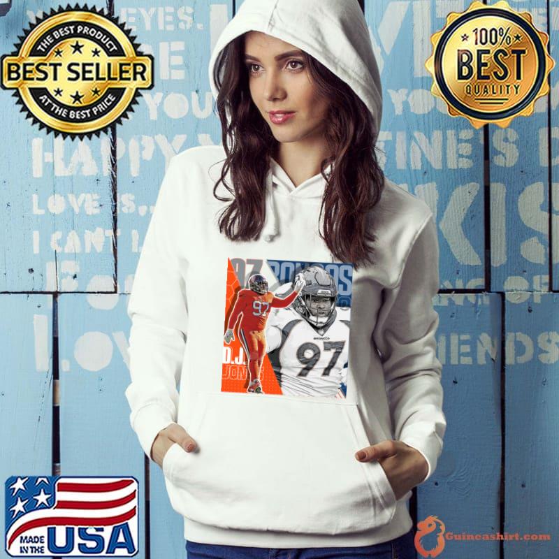 D.J. Jones American football nose tackle for the Denver Broncos T-Shirt Hoodie